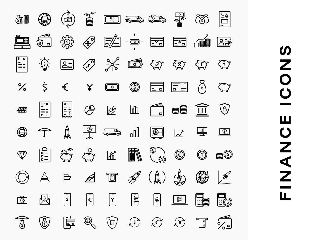 Finance icons sheet