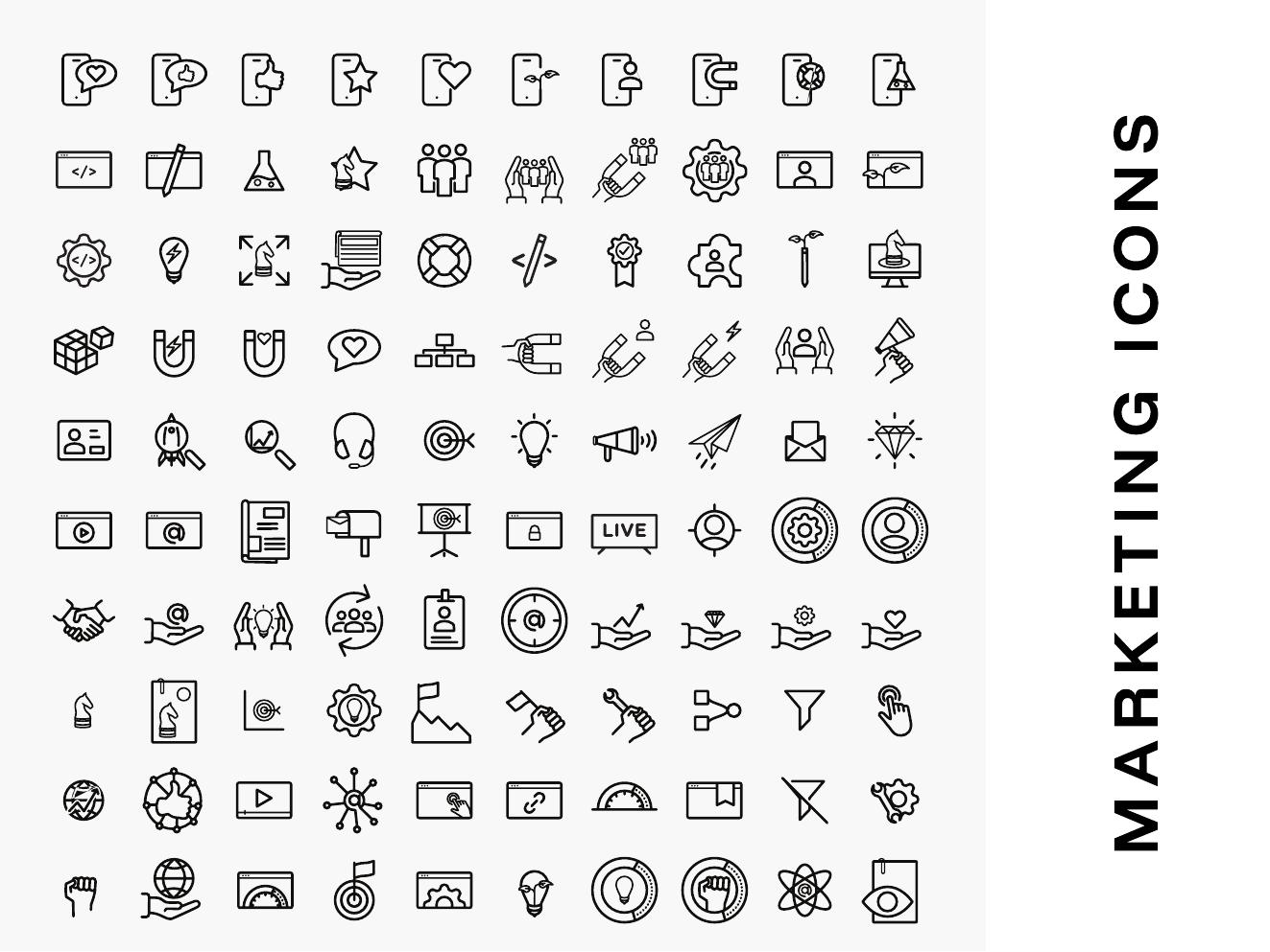 Marketing icons sheet