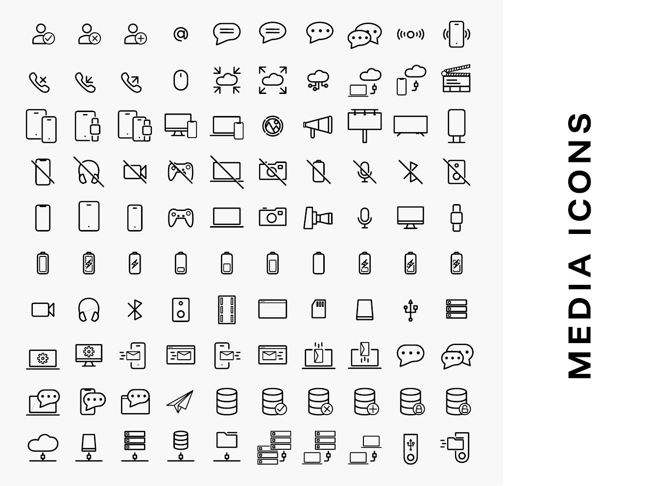 Media icons sheet
