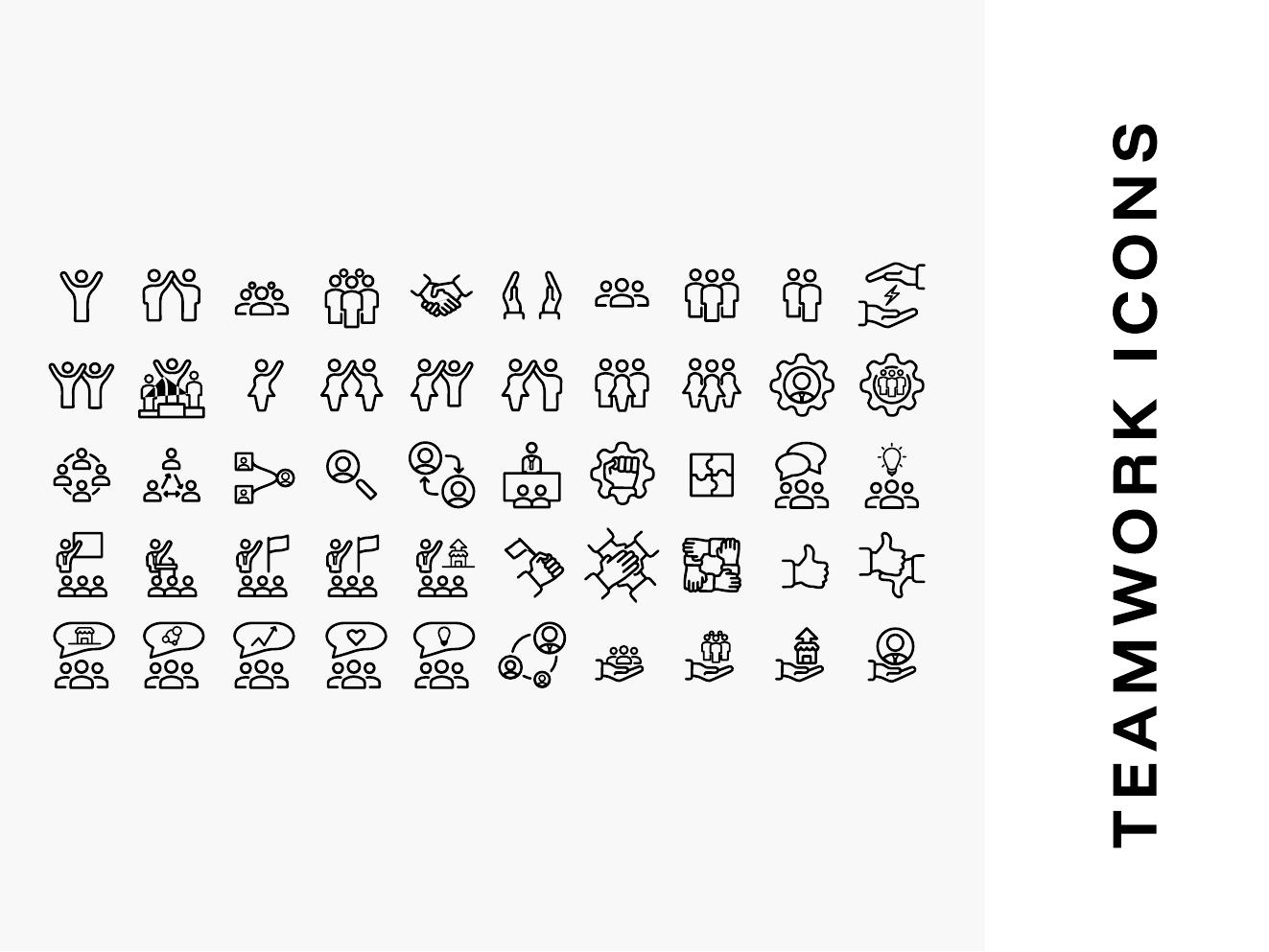 Teamwork icons sheet