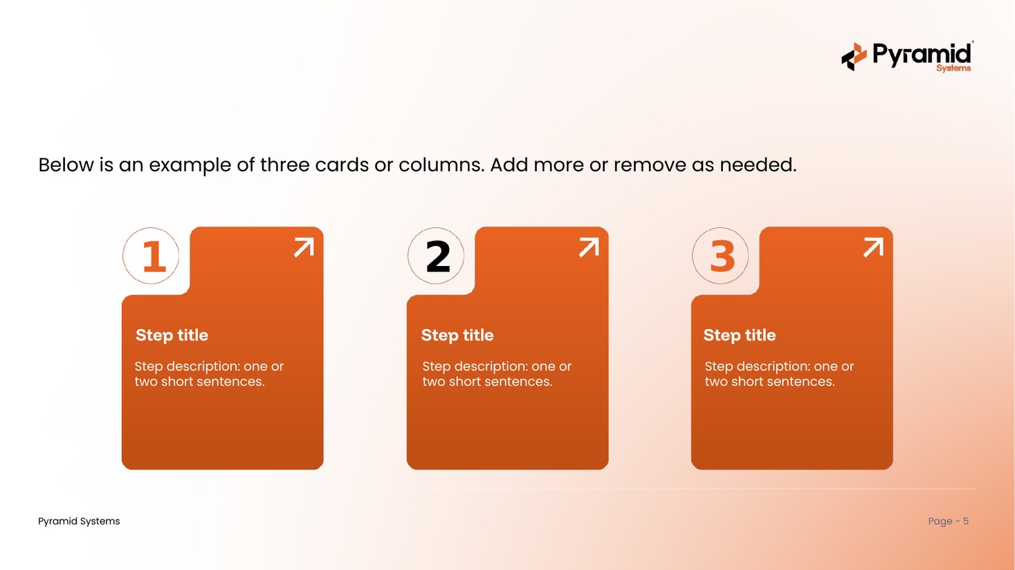 Cards and columns layout